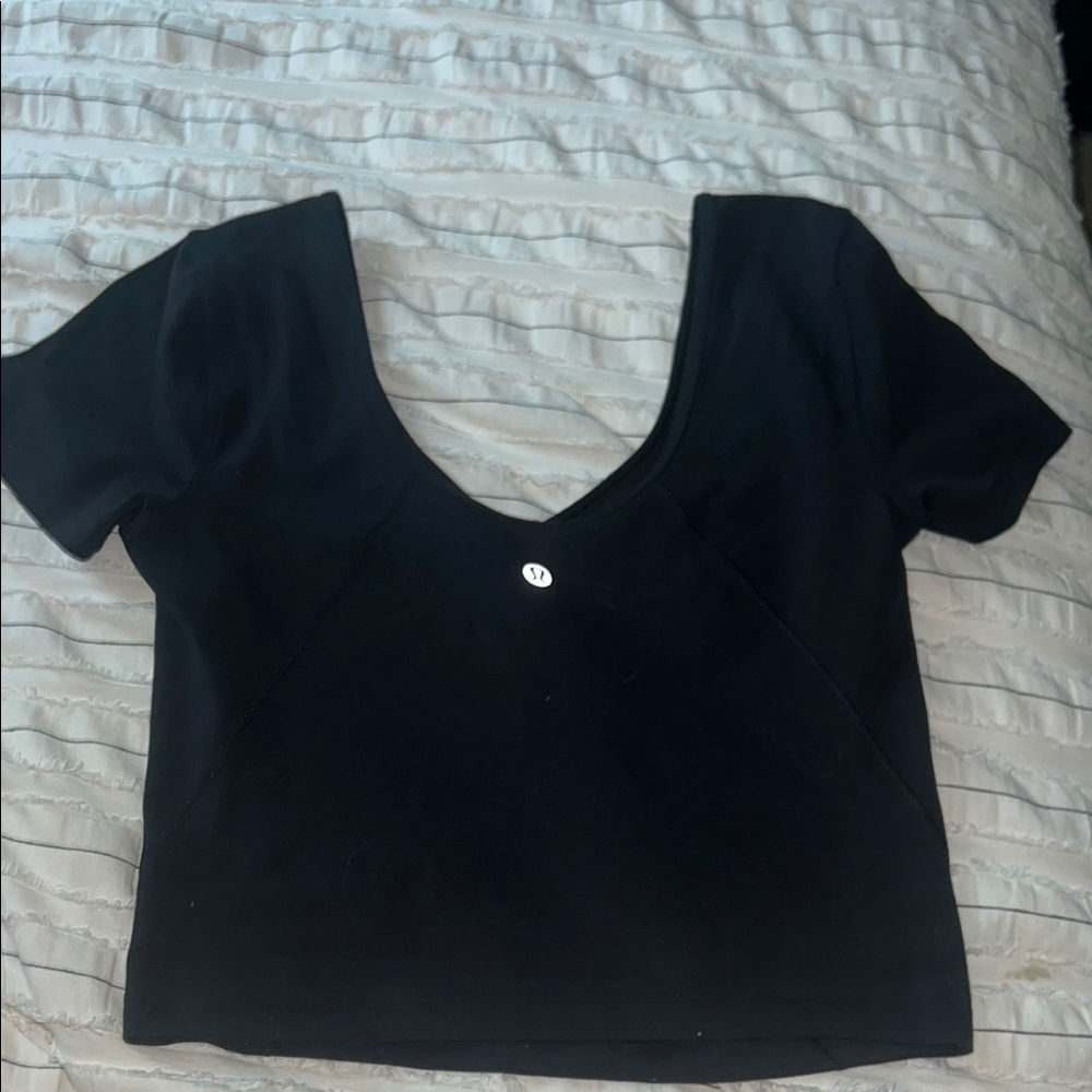 Black Women's lululemon workout align Top
